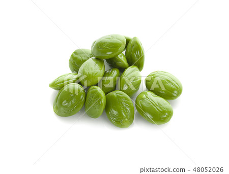 Parkia speciosa seeds or bitter bean on white  48052026