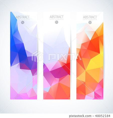 Vector banners set abstract triangle background 48052184