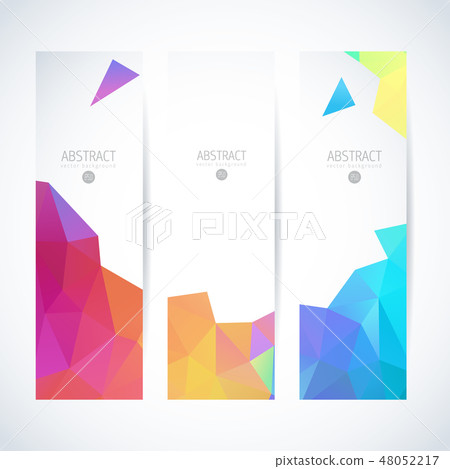 Vector banners set abstract triangle background 48052217