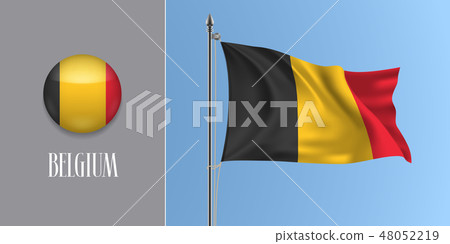 Belgium waving flag vector illustration 48052219