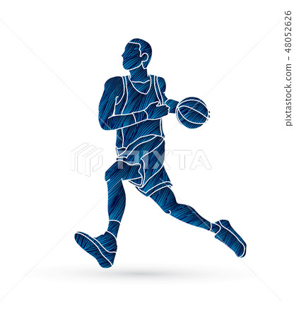 Basketball player running vector Basketball player running vector 48052626