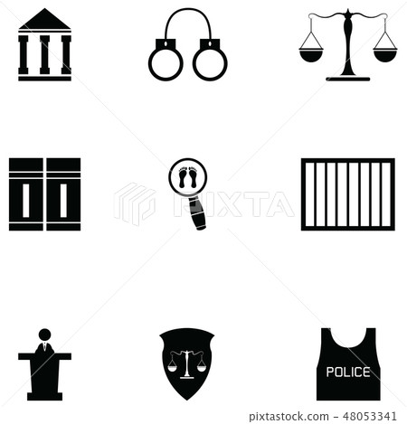law icon set 48053341