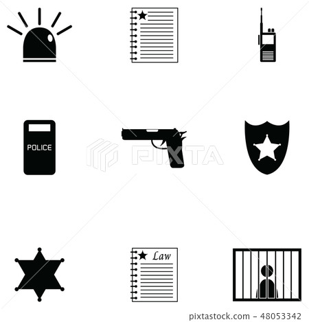 law icon set 48053342