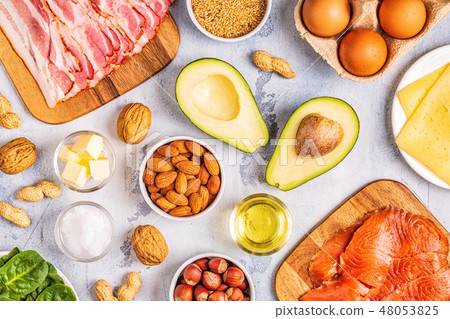 Keto, ketogenic diet, low carb, healthy food  48053825