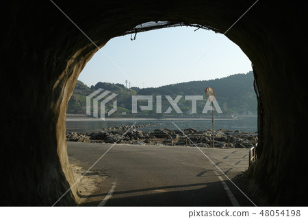 Evening sight seen from the tunnel Evening sight seen from the tunnel 48054198