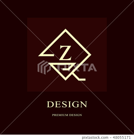 Abstract logo design. Modern luxury monogram Z Abstract logo design. Modern luxury monogram Z 48055171