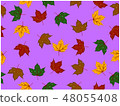 The designed leaves seamless wallpaper  48055408