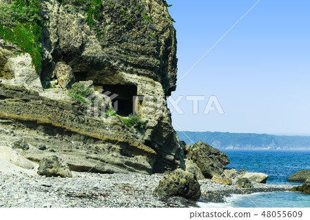 Izushita Tada牛肉沙子滑雪區沿海視圖 48055609