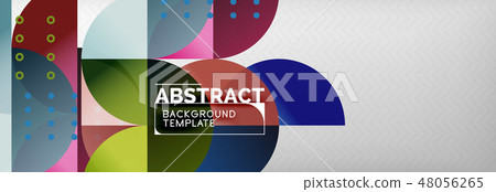 Abstract background, geometric composition, dynamic circles and round shapes design template Abstract background, geometric composition, dynamic circles and round shapes design template 48056265