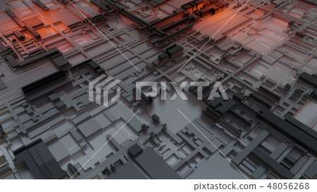 3d render Abstract Technology Background With Cubes 3d render Abstract Technology Background With Cubes 48056268