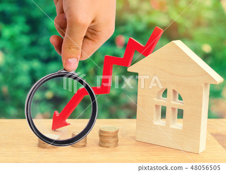 a decline in property prices. a decline in property prices. 48056505