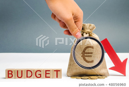 Wooden blocks and the inscription Budget Wooden blocks and the inscription Budget 48056960