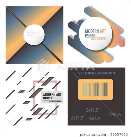 Colorful geometric background. Fluid shapes composition. Eps10 vector. 48057613