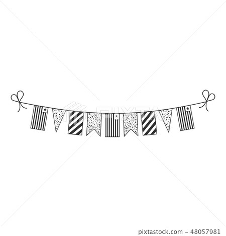 Decorations bunting flags for Liberia national day Decorations bunting flags for Liberia national day 48057981