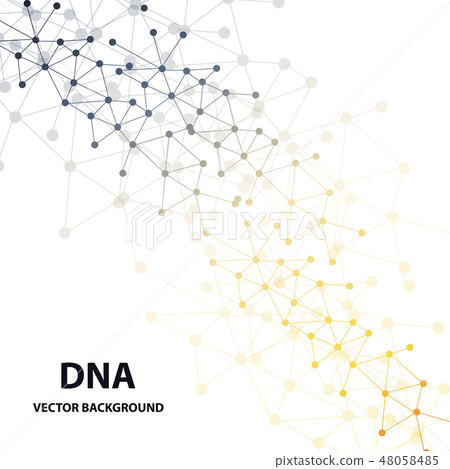DNA sequence shiny vector background. Science. Vector eps10. 48058485