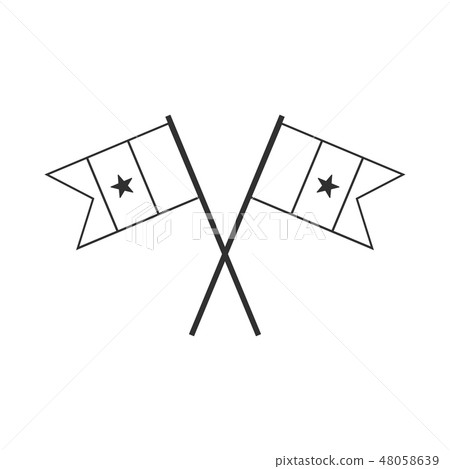 Senegal flag icon in black outline flat design Senegal flag icon in black outline flat design 48058639