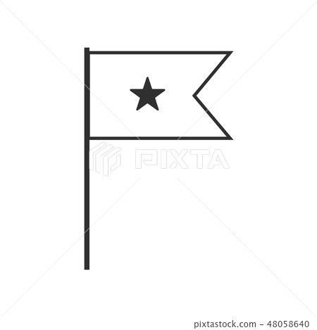 Somalia flag icon in black outline flat design Somalia flag icon in black outline flat design 48058640
