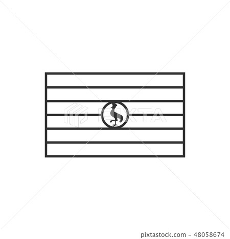 Uganda flag icon in black outline flat design Uganda flag icon in black outline flat design 48058674
