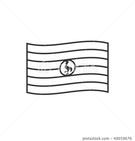 Uganda flag icon in black outline flat design Uganda flag icon in black outline flat design 48058676