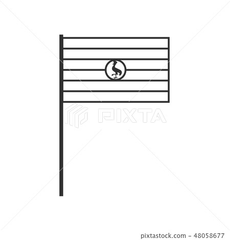 Uganda flag icon in black outline flat design Uganda flag icon in black outline flat design 48058677
