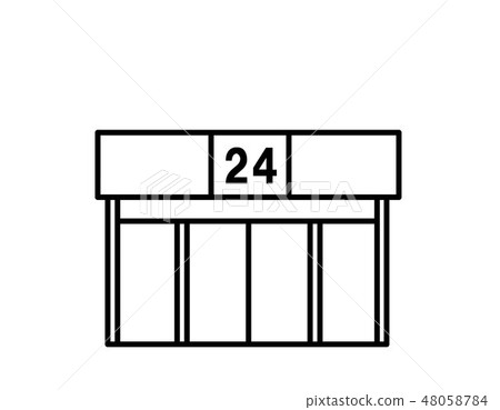 Convenience store 24 (line drawing) 48058784