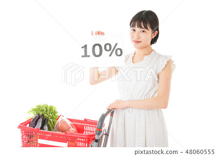 Consumption tax increase tax · Shopping image 48060555