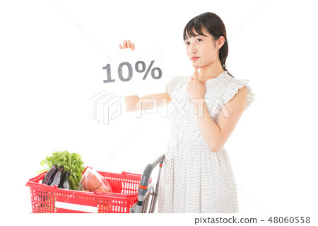 消費稅增加稅·購物形象 消費稅增加稅·購物形象 48060558