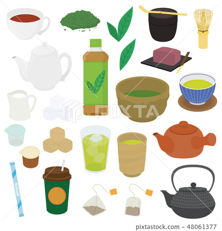 Illustrations of various teas 48061377