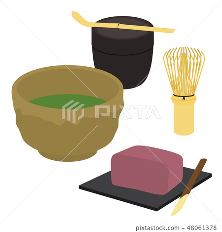 Illustration of a tea ceremony Illustration of a tea ceremony 48061378