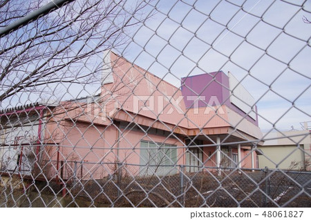 Shops closed at the store fence Shops closed at the store fence 48061827