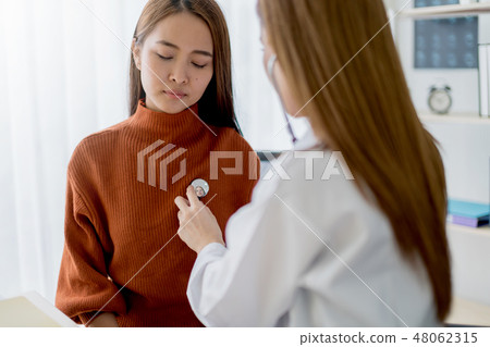 asian woman doctor Breast cancer Symptoms 48062315