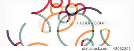 Curly lines abstract background, color overlapping linear texture Curly lines abstract background, color overlapping linear texture 48062861