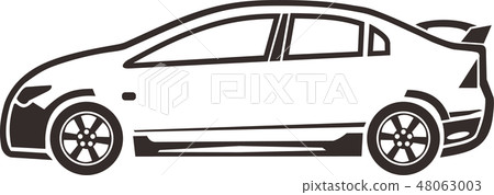 Car, car line, car illustration, car illustration, vector illustration 48063003