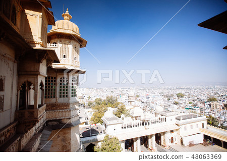 Aerial view of Udaipur city, India 48063369