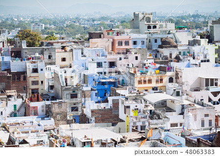Aerial view of Udaipur city, India 48063383
