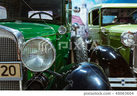 fragments of front parts of rerto cars 48063604