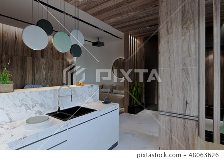 stylish modern interior of the house, apartment stylish modern interior of the house, apartment 48063626