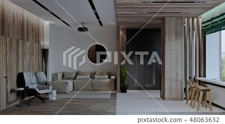 stylish modern interior of the house, apartment stylish modern interior of the house, apartment 48063632