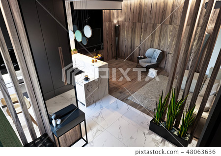 stylish modern interior of the house, apartment stylish modern interior of the house, apartment 48063636
