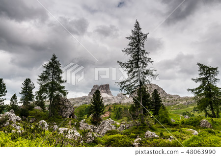 The Dolomites on an overcast day The Dolomites on an overcast day 48063990