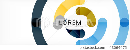 Line design circles abstract background 48064473