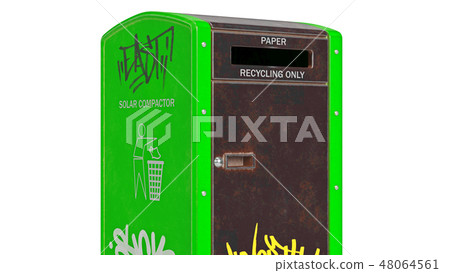 Newspaper mailbox, close view 48064561