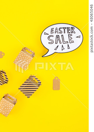 Creative Top view holiday Easter Sale Concept 48065046
