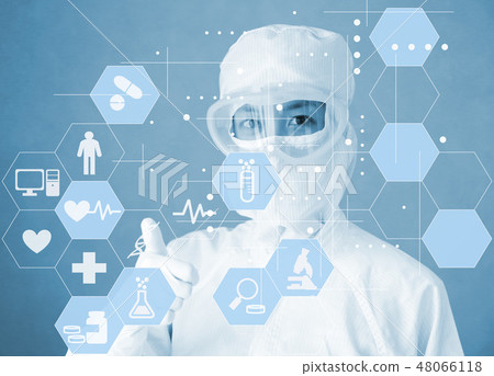 Workers in the clean room 48066118