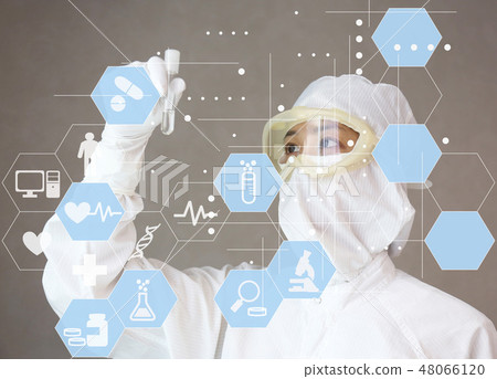 Workers in the clean room 48066120