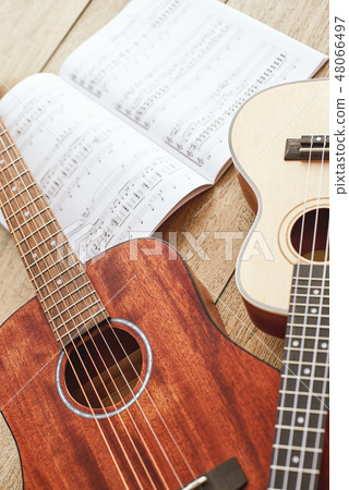 Learning How To Play Guitar Vertical Close Up Stock Photo