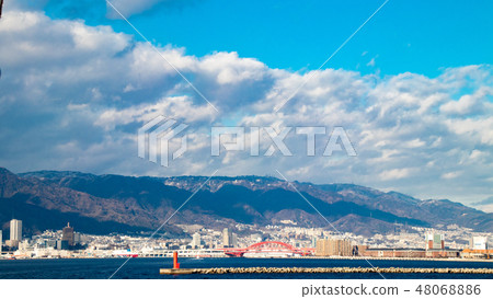 Kobe Ohashi distant view seen from the sea Kobe Ohashi distant view seen from the sea 48068886
