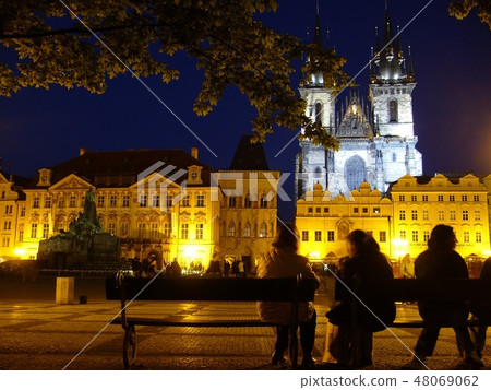 Prague night view Prague night view 48069062