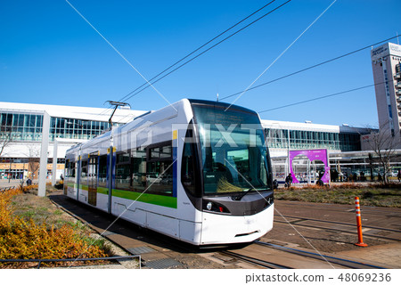 富山站南口站，電車運行2019.02 a 48069236