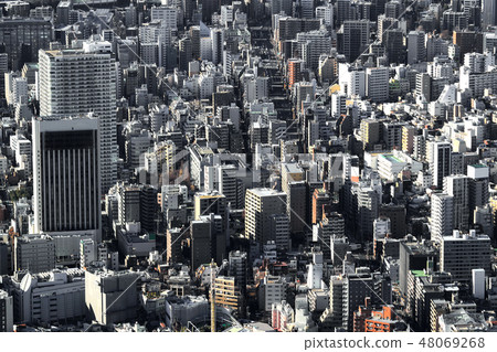 從天空看到的東京住宅區 從天空看到的東京住宅區 48069268